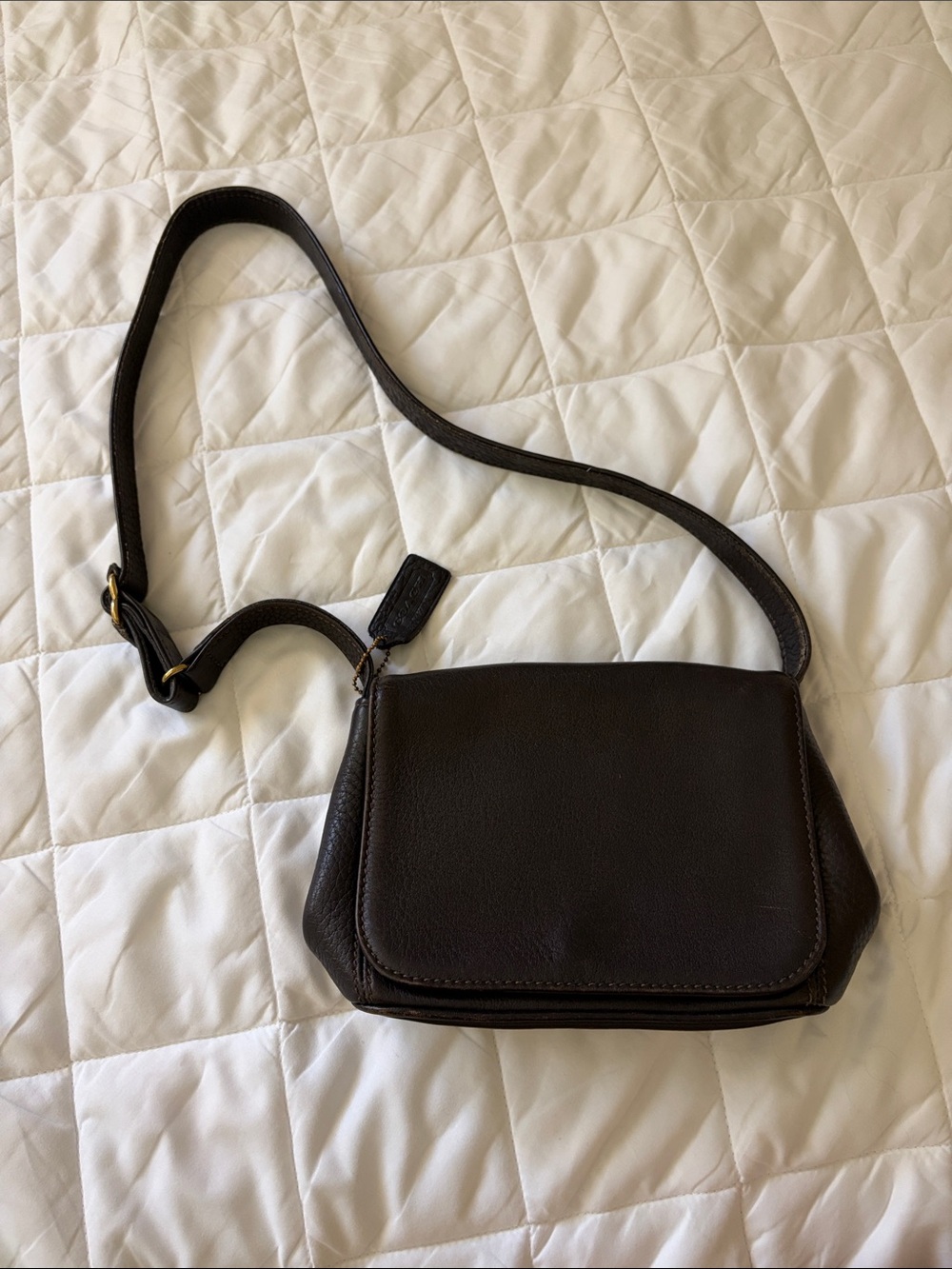 Coach Dark Brown Leather Crossbody Bag